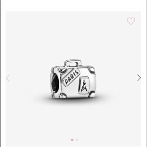 2/$40 Pandora sterling silver suitcase charm. Used